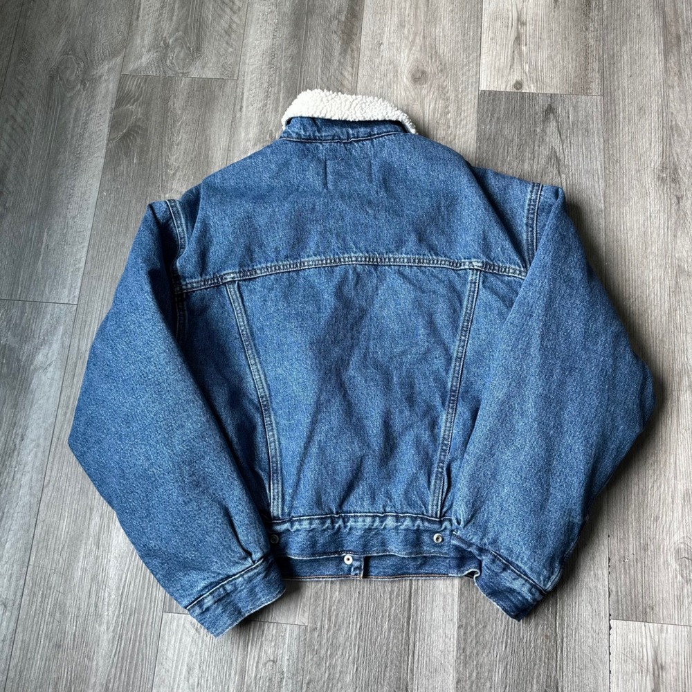 Levi's Sherpa Lined Denim Trucker‎ Jacket Blue Men's Small - Picture 4 of 6